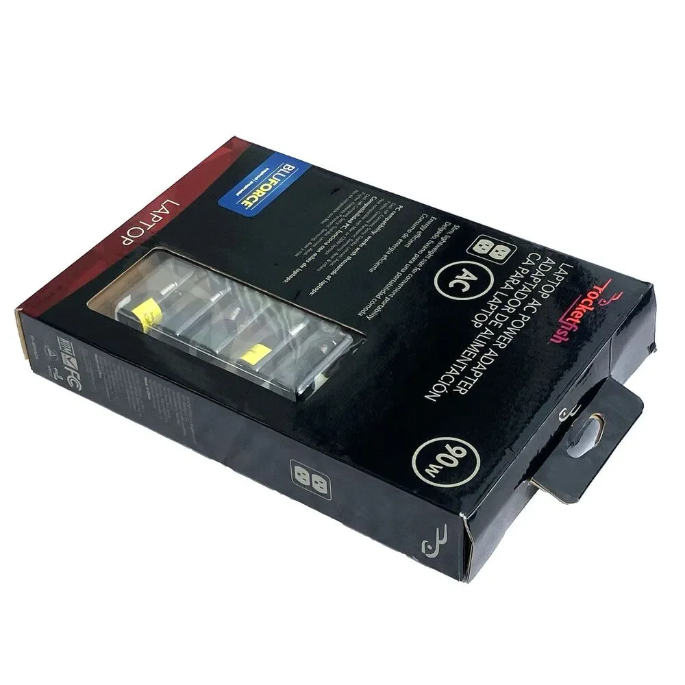 Rocketfish 9 Plug Tips PC Universal Laptop AC Power Adapter Cords 90W Bluforce